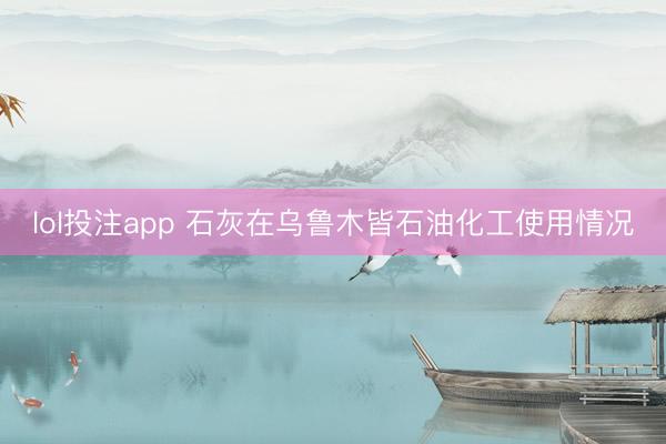 lol投注app 石灰在乌鲁木皆石油化工使用情况