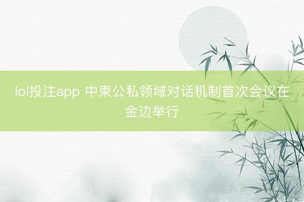 lol投注app 中柬公私领域对话机制首次会议在金边举行